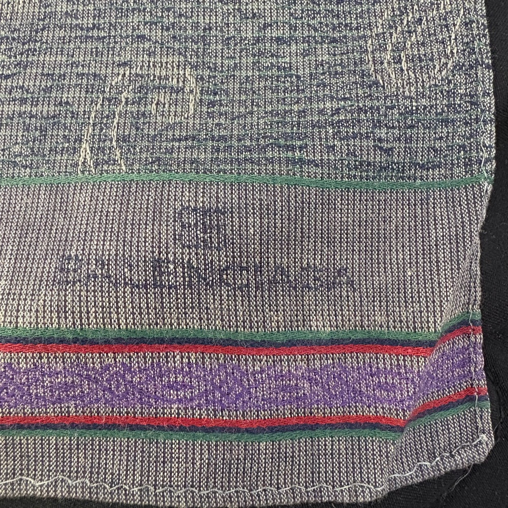 Balenciaga Gray and Multicolor Cotton Knit Accessory Handkerchief / Neckerchief